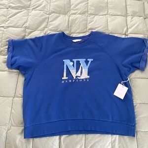 LC Lauren Conrad Blue NY Hamptons Sweatshirt